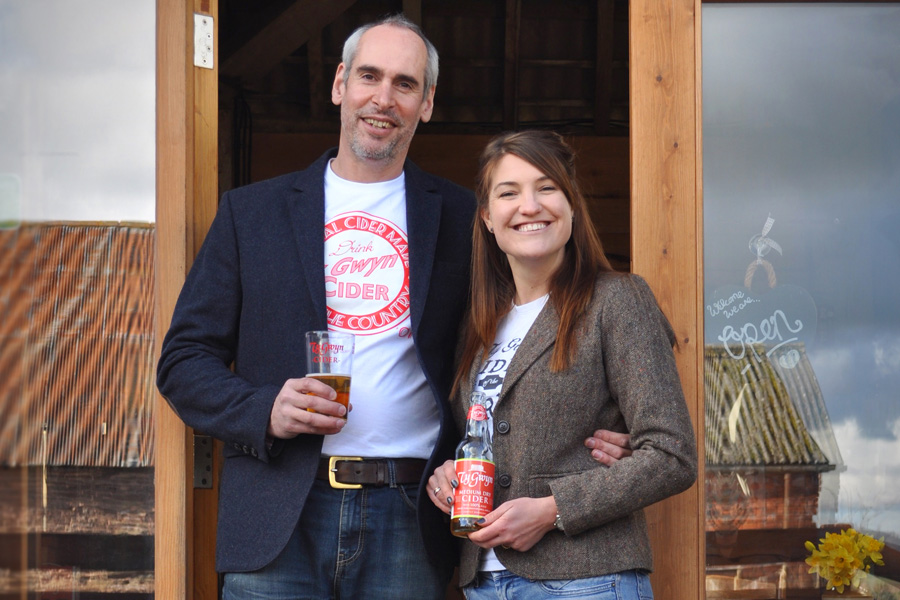 Alex and Laura Culpin of Ty Gwyn Cider