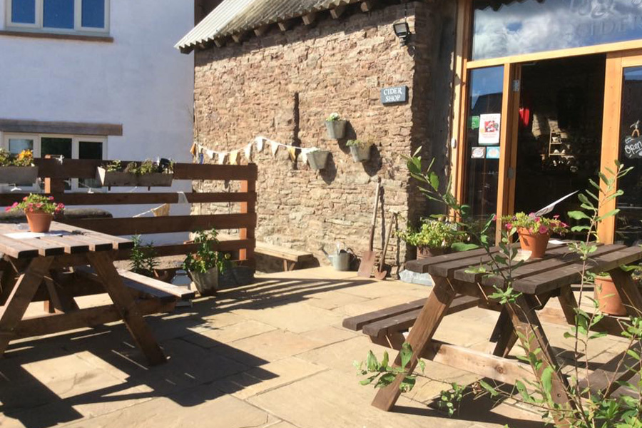 Sunny day at the Ty Gwyn Cider shop Sunny day at the Ty Gwyn Cider shop