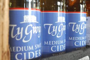 Bottles of Ty Gwyn Medium Sweet Cider