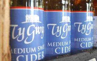Bottles of Ty Gwyn Medium Sweet Cider