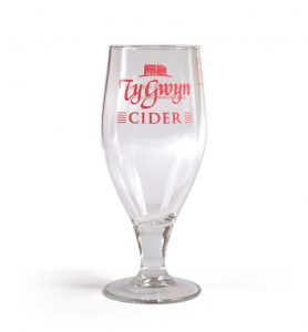 Ty Gwyn Cider half-pint glass