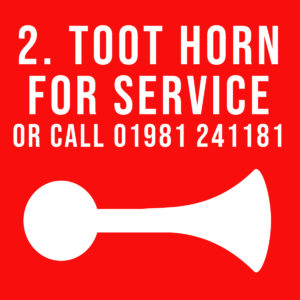 2. Toot your horn for service