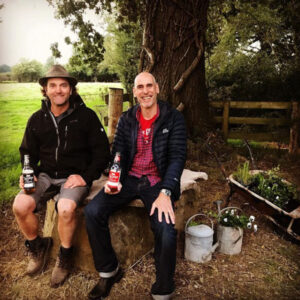 Simon and Alex enjoy a cider